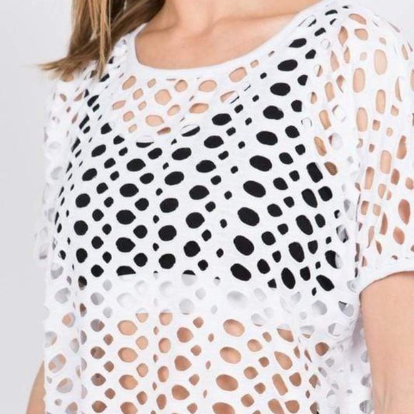 Off The Mat Work Out Shirt-Wht - Picture 5 of 5